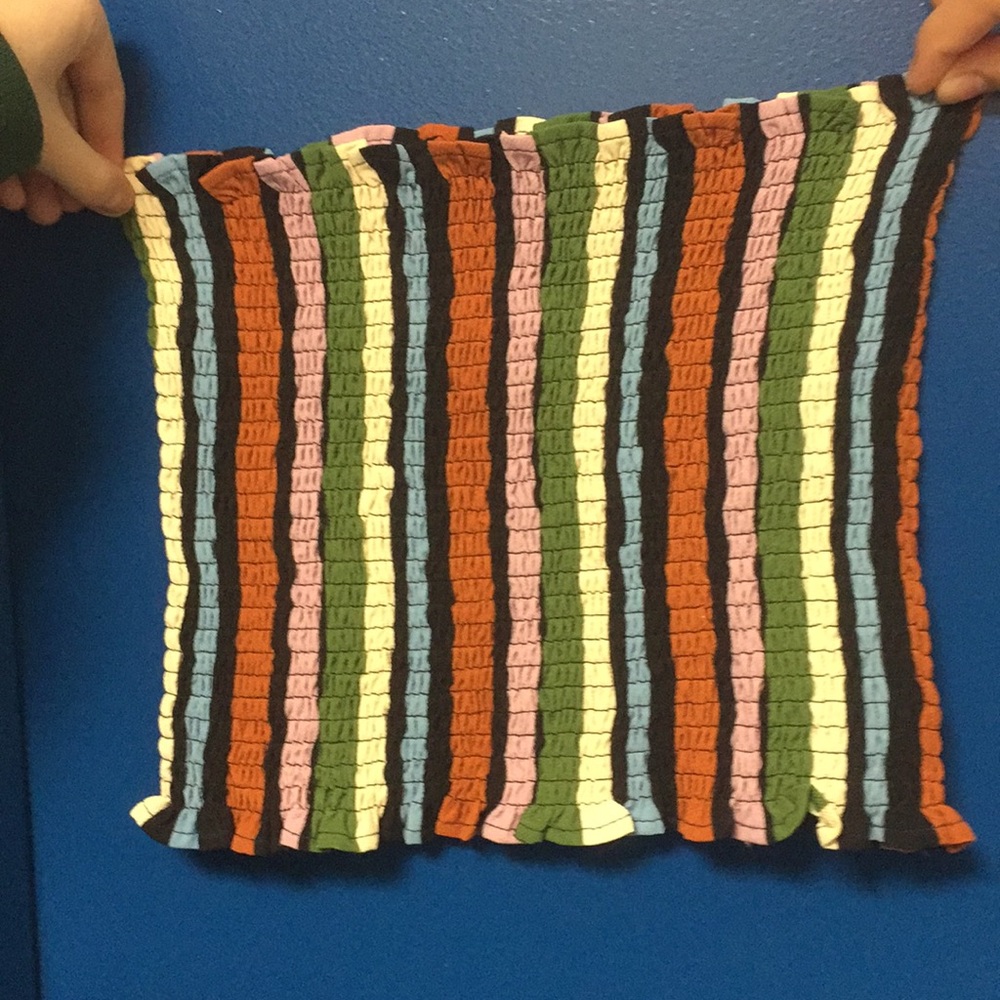 striped colorful tube top